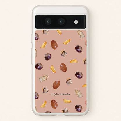 Crystal Hoarder Pattern  - Goth Aesthetic Phone Case for Google Pixel 8a