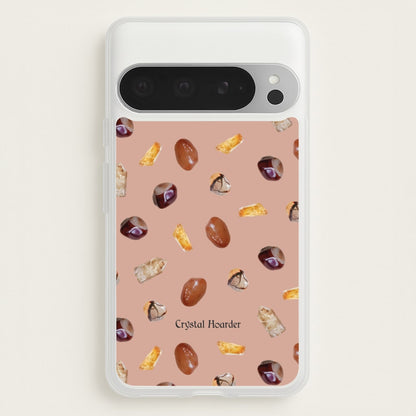 Crystal Hoarder Pattern  - Goth Aesthetic Phone Case for Google Pixel 9 Pro XL