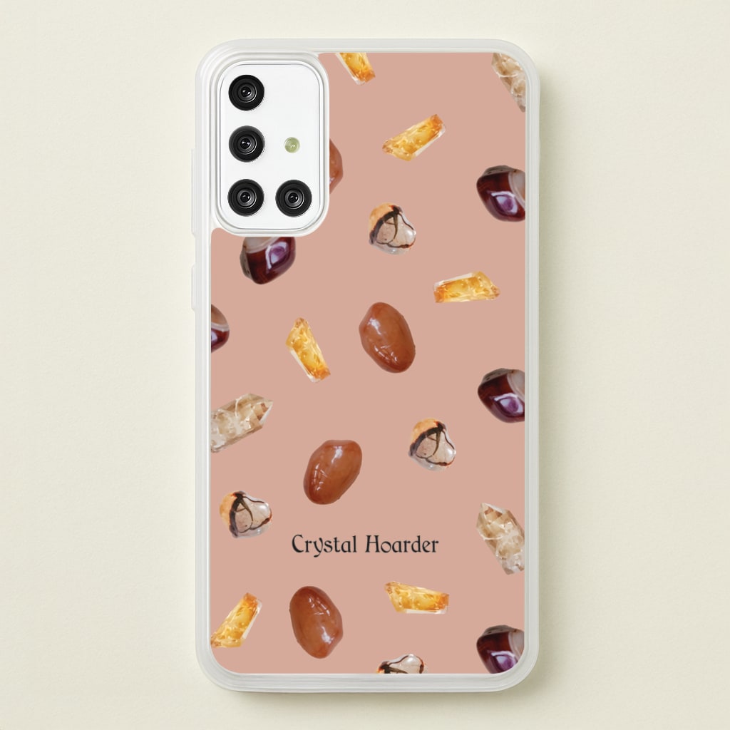 Crystal Hoarder Pattern  - Goth Aesthetic Phone Case for Galaxy A71