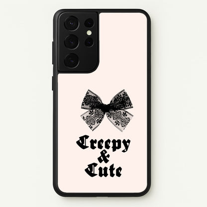 Creepy And Cute Coquette  - Goth Aesthetic Phone Case for Galaxy S21 Ultra