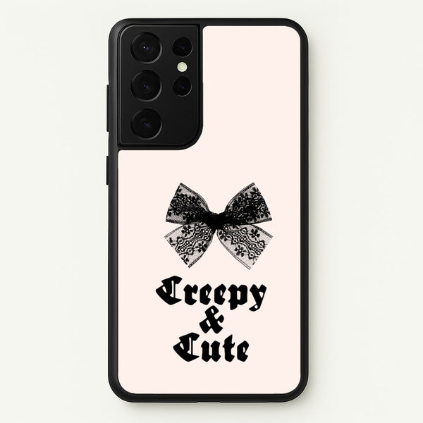 Creepy And Cute Coquette  - Goth Aesthetic Phone Case for Galaxy S21 Ultra