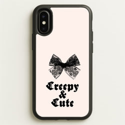Creepy And Cute Coquette  - Goth Aesthetic Phone Case for iPhone X / XS