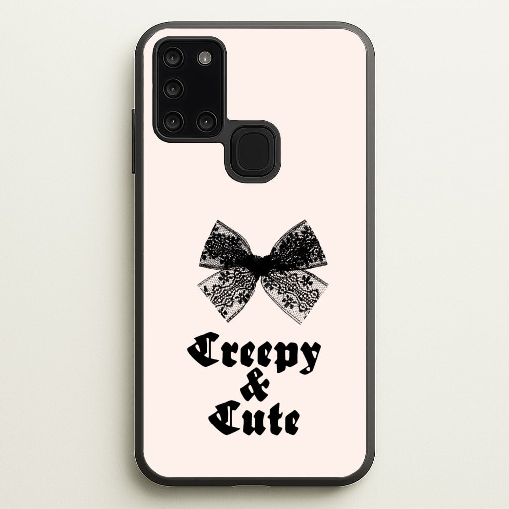 Creepy And Cute Coquette  - Goth Aesthetic Phone Case for Galaxy A21s