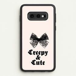 Creepy And Cute Coquette  - Goth Aesthetic Phone Case for Galaxy S10e