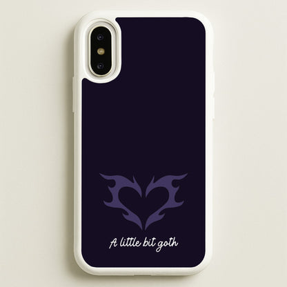 A Little Bit Goth Purple  - Goth Aesthetic Phone Case for iPhone X / XS