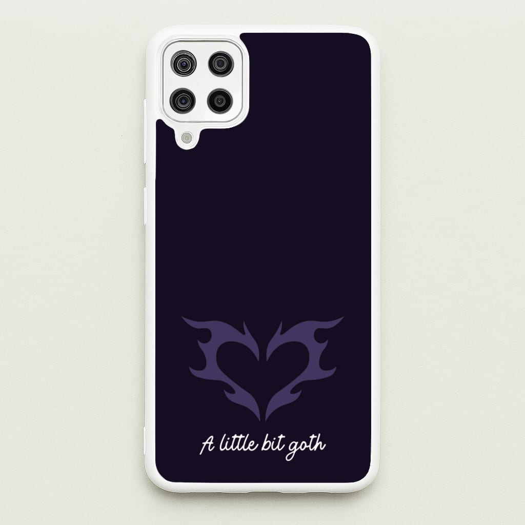 A Little Bit Goth Purple  - Goth Aesthetic Phone Case for Galaxy A12