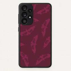 Dark Pink Bats Pattern  - Goth Aesthetic Phone Case for Galaxy A33
