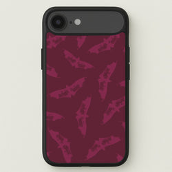 Dark Pink Bats Pattern Phone Case for iPhone 17 Air