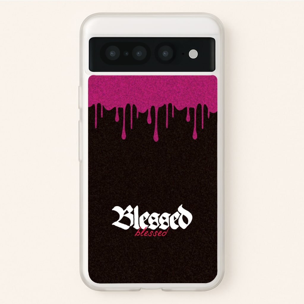 Glitter Blessed  - Goth Aesthetic Phone Case for Google Pixel 7 Pro
