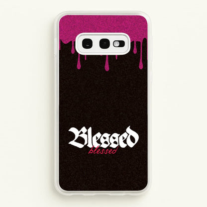 Glitter Blessed  - Goth Aesthetic Phone Case for Galaxy S10e