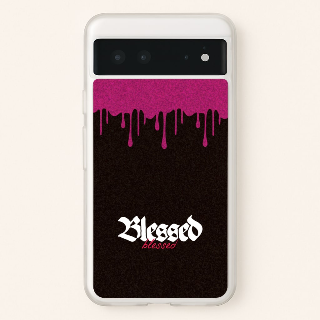 Glitter Blessed  - Goth Aesthetic Phone Case for Google Pixel 6