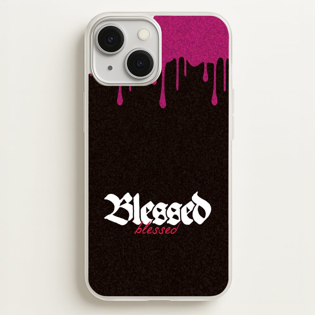 Glitter Blessed  - Goth Aesthetic Phone Case for iPhone 13 Mini