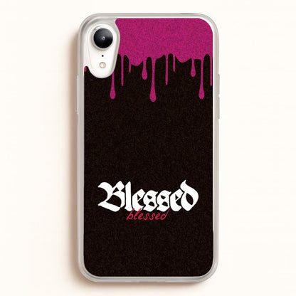 Glitter Blessed  - Goth Aesthetic Phone Case for iPhone XR