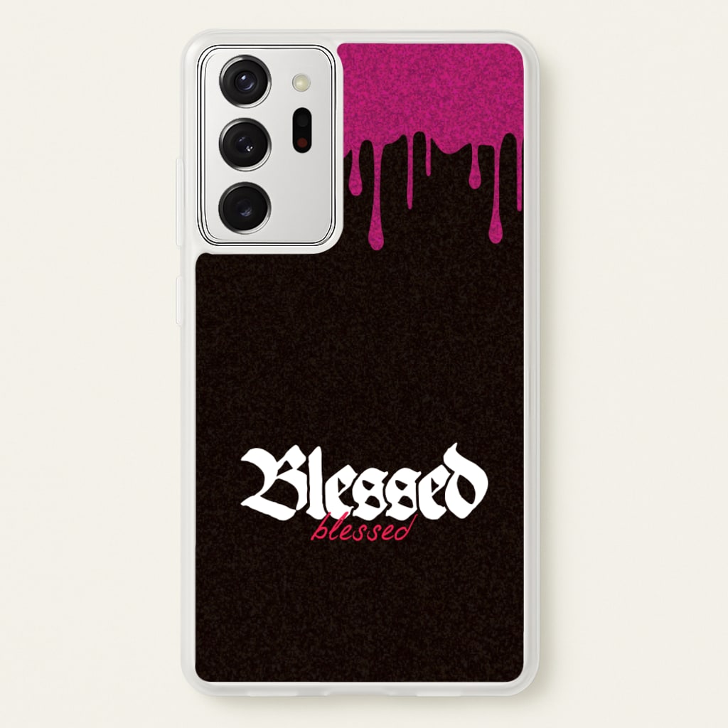 Glitter Blessed  - Goth Aesthetic Phone Case for Galaxy Note 20 Ultra