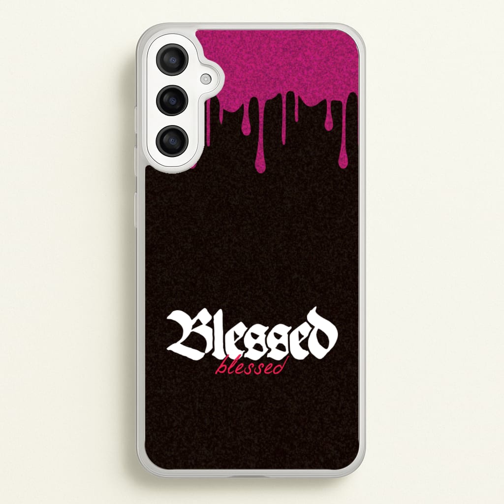Glitter Blessed  - Goth Aesthetic Phone Case for Galaxy A36