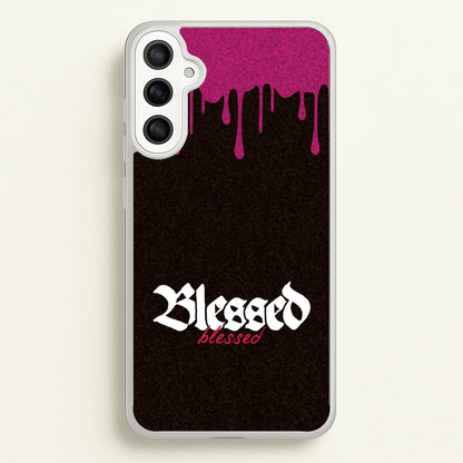 Glitter Blessed  - Goth Aesthetic Phone Case for Galaxy A36