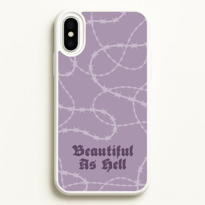 Beautiful As Hell Pattern  - Goth Aesthetic Phone Case for iPhone XS Max