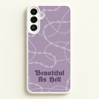 Beautiful As Hell Pattern  - Goth Aesthetic Phone Case for Galaxy A34