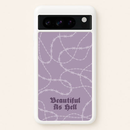 Beautiful As Hell Pattern  - Goth Aesthetic Phone Case for Google Pixel 8 Pro