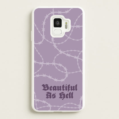 Beautiful As Hell Pattern  - Goth Aesthetic Phone Case for Galaxy S9