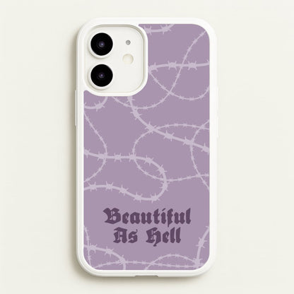 Beautiful As Hell Pattern  - Goth Aesthetic Phone Case for iPhone 12 / 12 Pro