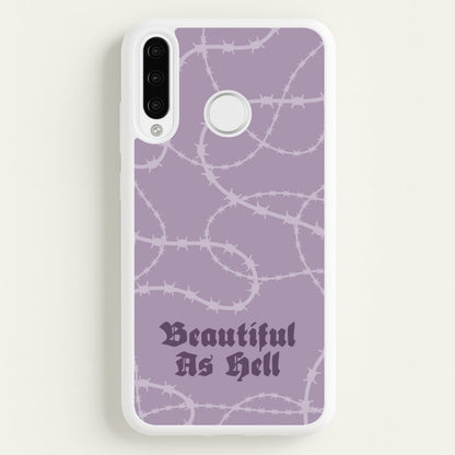 Beautiful As Hell Pattern  - Goth Aesthetic Phone Case for Huawei P30 Lite