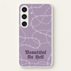 Beautiful As Hell Pattern  - Goth Aesthetic Phone Case for Galaxy S25