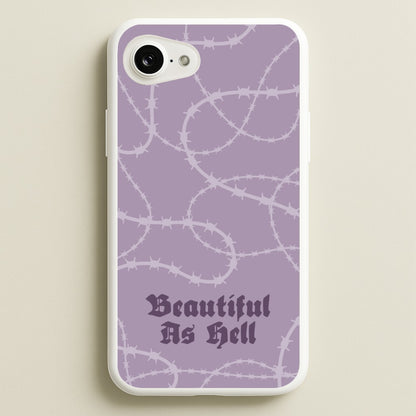Beautiful As Hell Pattern  - Goth Aesthetic Phone Case for iPhone 16e
