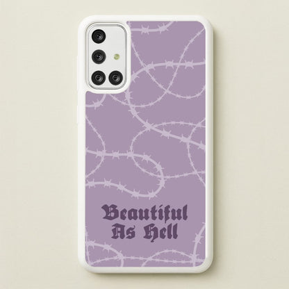 Beautiful As Hell Pattern  - Goth Aesthetic Phone Case for Galaxy A71