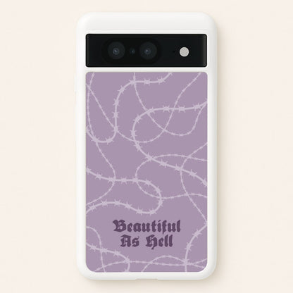 Beautiful As Hell Pattern  - Goth Aesthetic Phone Case for Google Pixel 8