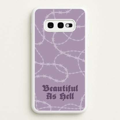 Beautiful As Hell Pattern  - Goth Aesthetic Phone Case for Galaxy S10e