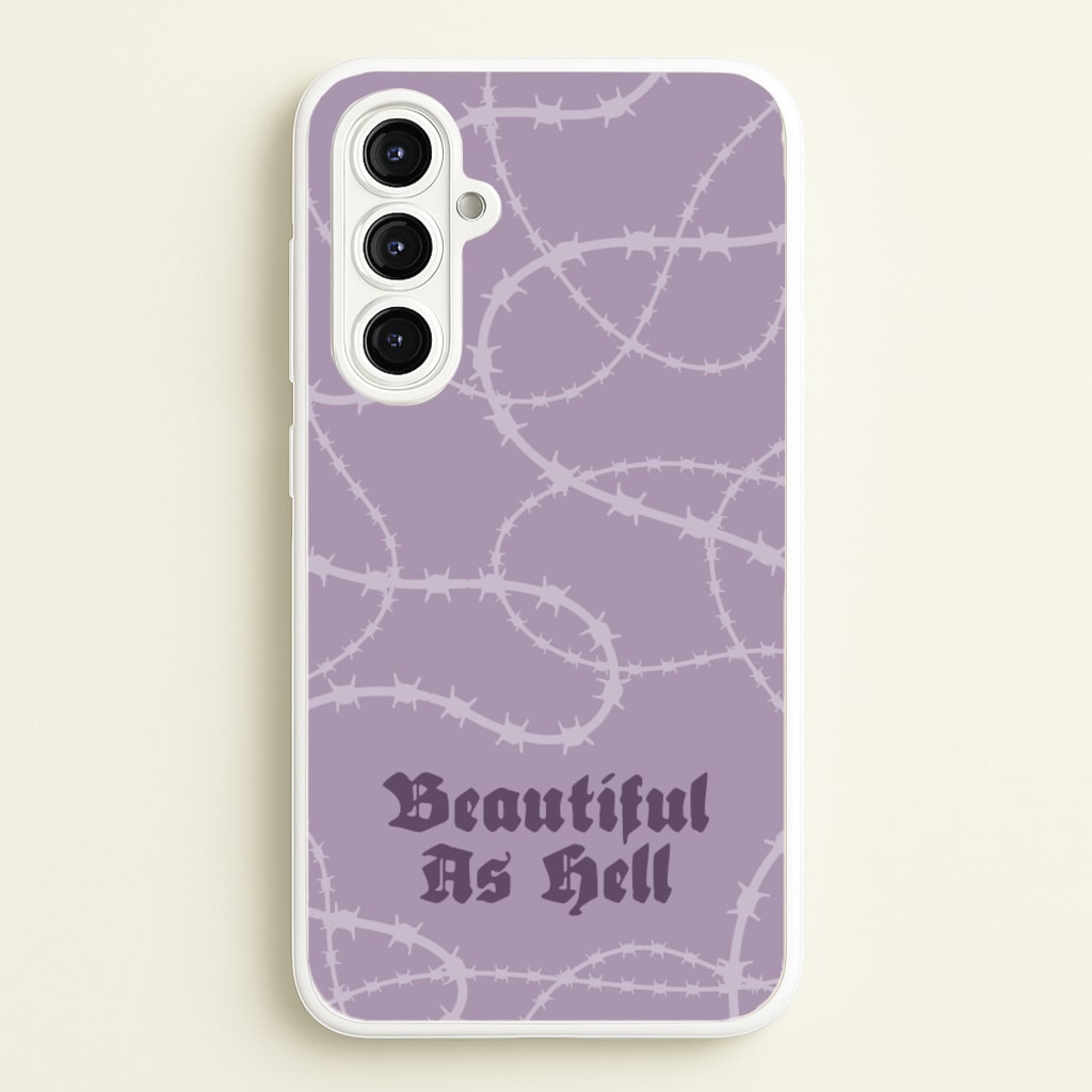 Beautiful As Hell Pattern  - Goth Aesthetic Phone Case for Galaxy A16