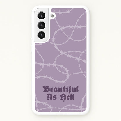 Beautiful As Hell Pattern  - Goth Aesthetic Phone Case for Galaxy S22