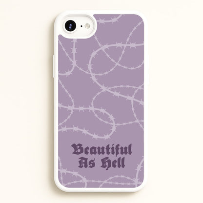 Beautiful As Hell Pattern  - Goth Aesthetic Phone Case for iPhone 6 / 7 / 8 / SE
