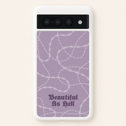 Beautiful As Hell Pattern  - Goth Aesthetic Phone Case for Google Pixel 7 Pro