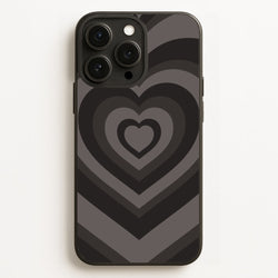 Abstract Black Heart  - Goth Aesthetic Phone Case for iPhone 16 Pro Max