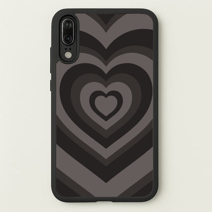 Abstract Black Heart  - Goth Aesthetic Phone Case for Huawei P20
