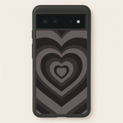Abstract Black Heart  - Goth Aesthetic Phone Case for Google Pixel 6