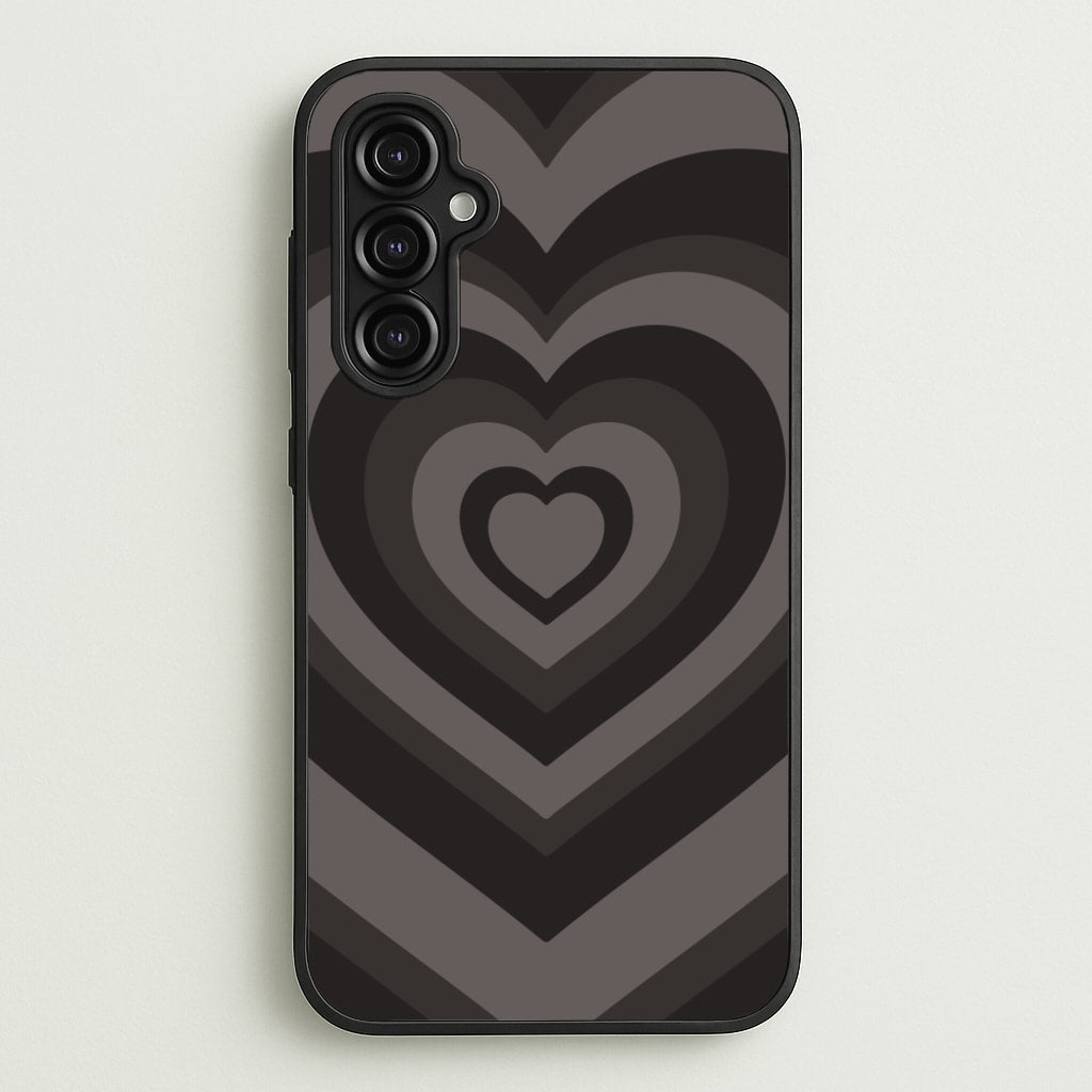 Abstract Black Heart  - Goth Aesthetic Phone Case for Galaxy A14