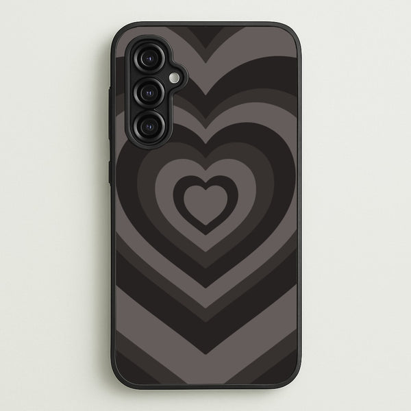 Abstract Black Heart  - Goth Aesthetic Phone Case for Galaxy A14