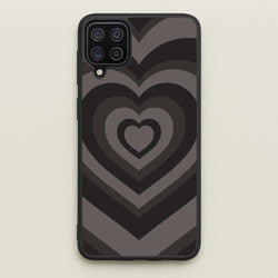 Abstract Black Heart  - Goth Aesthetic Phone Case for Galaxy A12