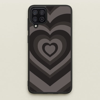 Abstract Black Heart  - Goth Aesthetic Phone Case for Galaxy A12