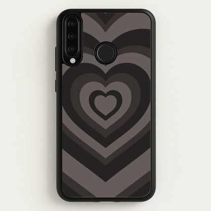 Abstract Black Heart  - Goth Aesthetic Phone Case for Huawei P30 Lite
