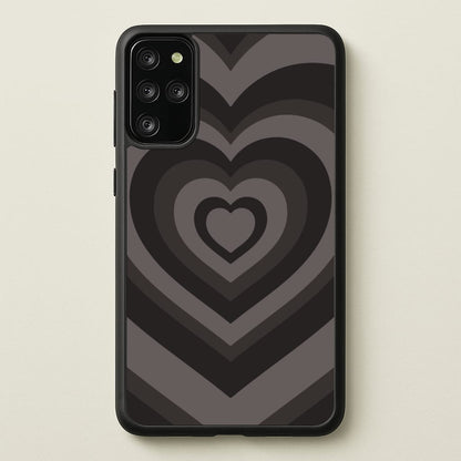 Abstract Black Heart  - Goth Aesthetic Phone Case for Galaxy S20 Plus