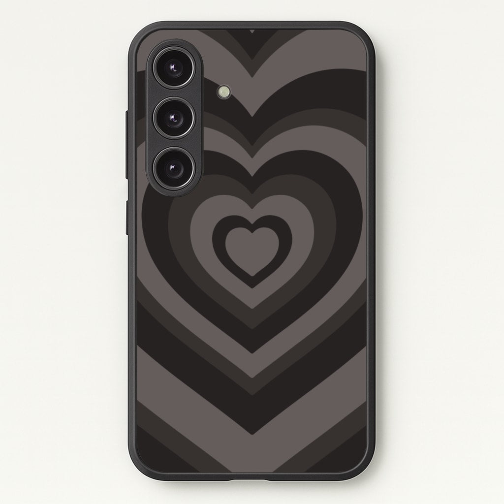 Abstract Black Heart  - Goth Aesthetic Phone Case for Galaxy S24