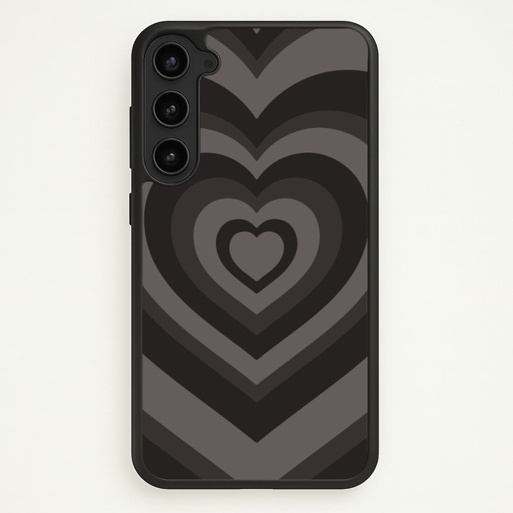 Abstract Black Heart  - Goth Aesthetic Phone Case for Galaxy S23 Plus