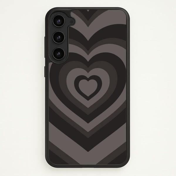 Abstract Black Heart  - Goth Aesthetic Phone Case for Galaxy S23 Plus