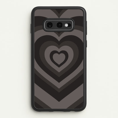 Abstract Black Heart  - Goth Aesthetic Phone Case for Galaxy S10e
