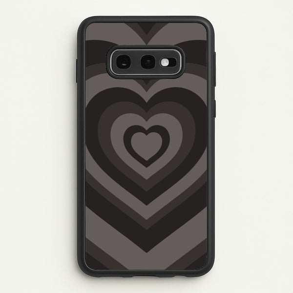 Abstract Black Heart  - Goth Aesthetic Phone Case for Galaxy S10e