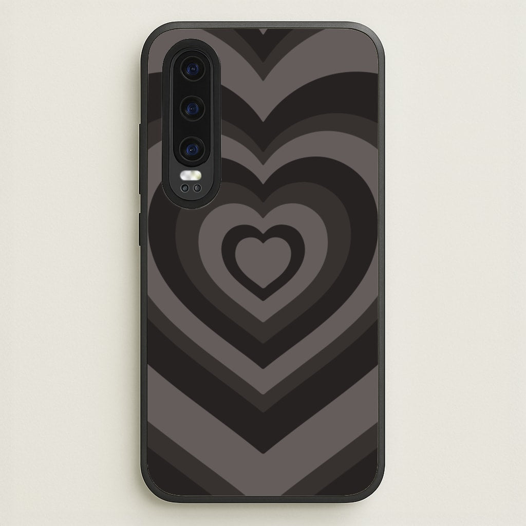 Abstract Black Heart  - Goth Aesthetic Phone Case for Huawei P30